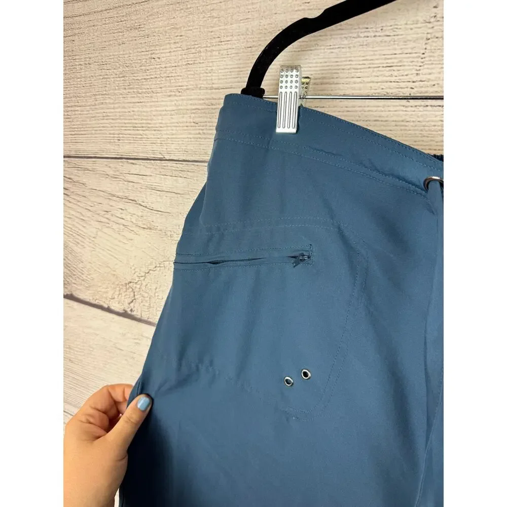 Free Country Plus Size Outdoor Slate Blue Capri Shorts Size 3X